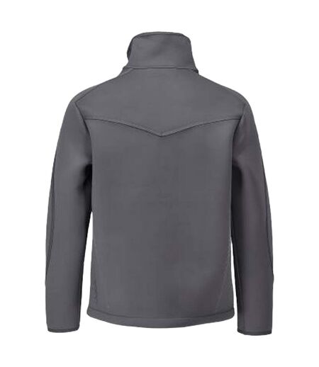 Mens Customised Stretch Soft Shell Jacket Stone Grey Mascot