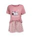Ensemble De Pyjama Court Manches Courtes Motif/style Chien Current Mood Femme Rose Keanu-4