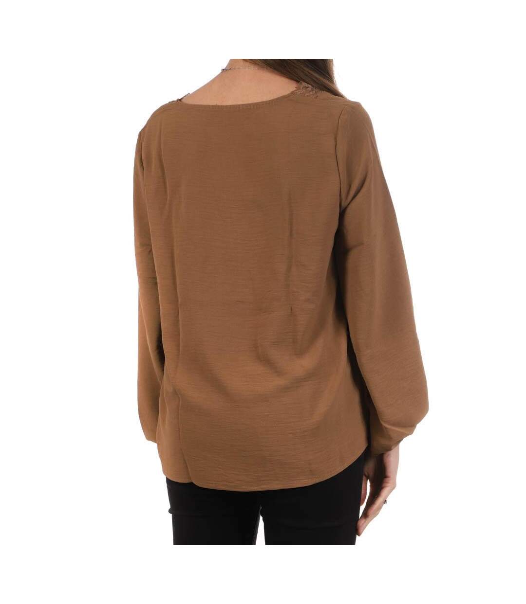 Blouse marron femme jdy claudia-2