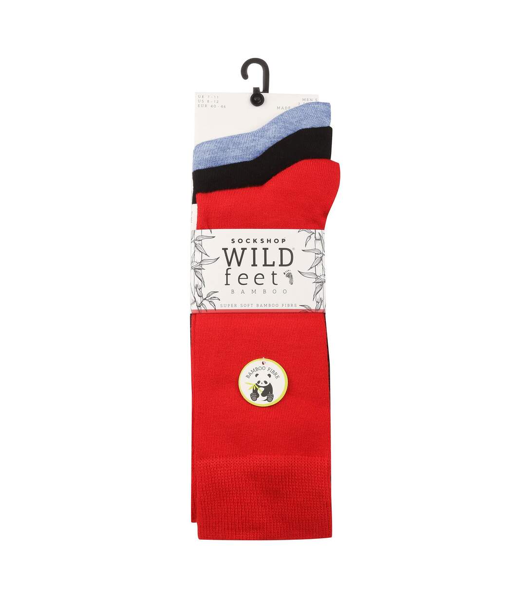 Wildfeet - 3 Paires Homme Chaussettes Bambou Mi-mollet Costume Unies-2