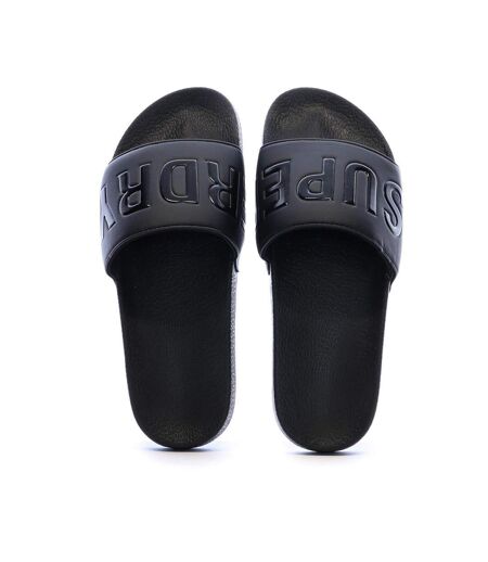Claquettes noir homme superdry  pool slide