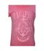 Tee shirt manches courtes homme motif devant couleur rose