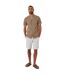 Mens Burnley Short-sleeved Shirt Taupe Threadbare-1