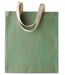 sac en toile de jute teint - KI0226 - vert d'eau et naturel