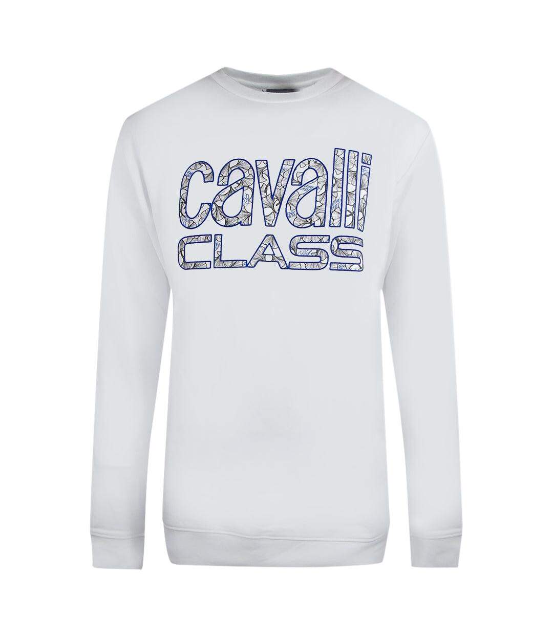 Sweat Motif Floral Adulte Blanc Cavalli Class-1