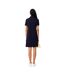 Womens/ladies Petit Pique Polo Shirt Dress Blue Lacoste-3