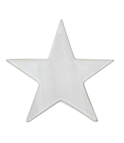 Standing star decoration 19cm x 5cm x 20cm white Hill Interiors