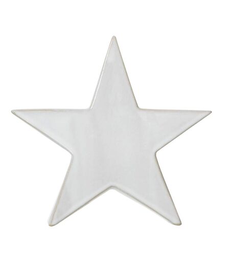 Standing star decoration 19cm x 5cm x 20cm white Hill Interiors