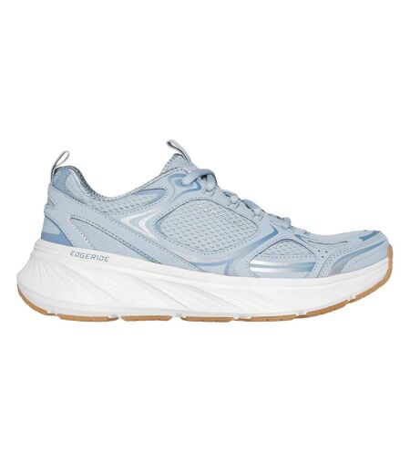 Womens/ladies Edgeride Silver Eclipse Trainers Blue Skechers