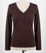 MAYFLOWER NATALI2 — T-shirt manches longues marron choco : douceur et confort en pur coton-3