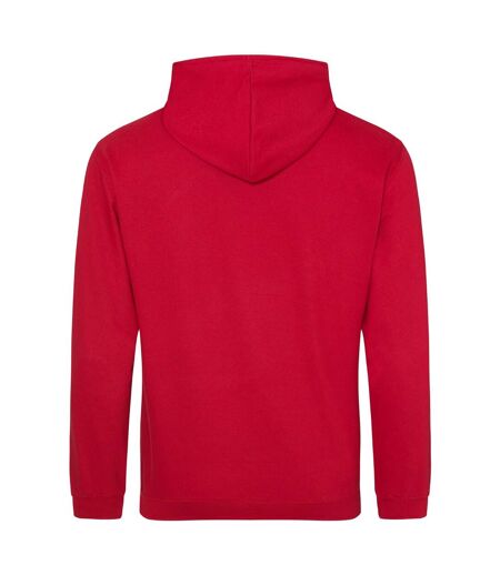 Sweat À Capuche College Adulte Rouge Feu Awdis