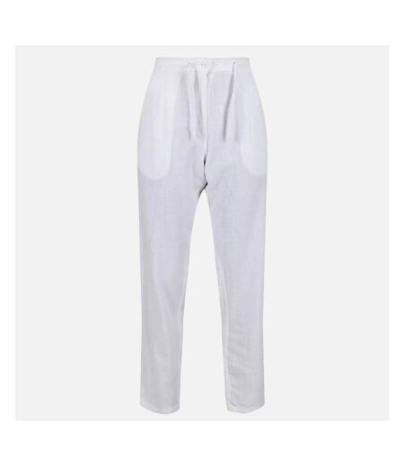 Regatta Womens/Ladies Maida Linen Pants (White) - UTRG7819