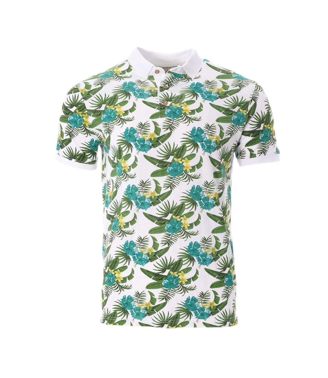 Polo vert/blanc à motifs homme american people paladin - l-1