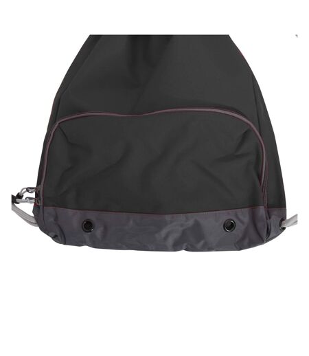 Bagbase Athleisure Water Resistant Drawstring Sports Gymsac Bag (Pack of 2) (Black) (One Size) - UTBC4341