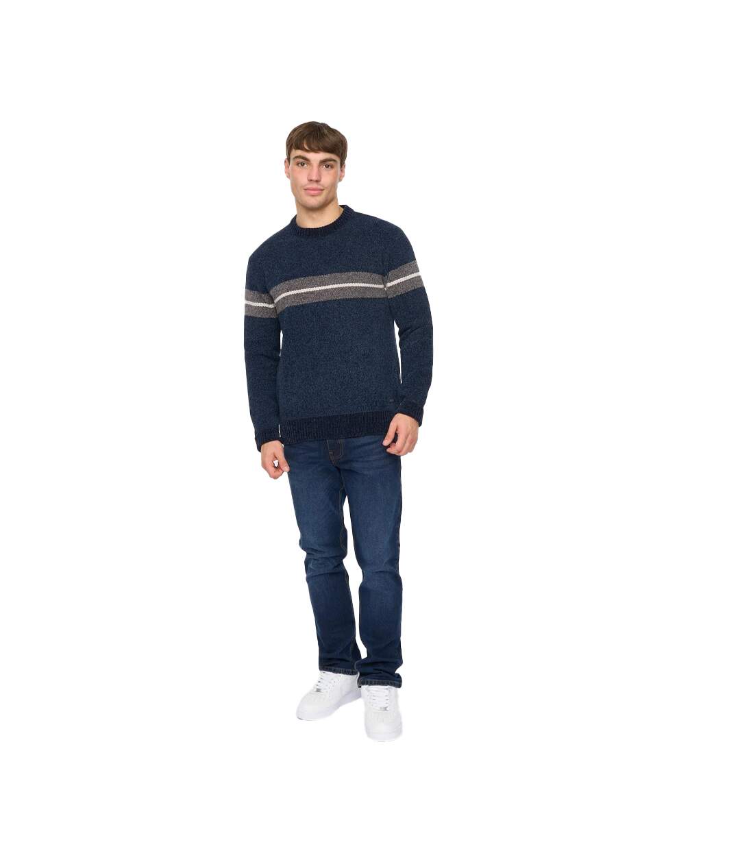 Pull Roundall Homme Bleu Marine Crosshatch-1