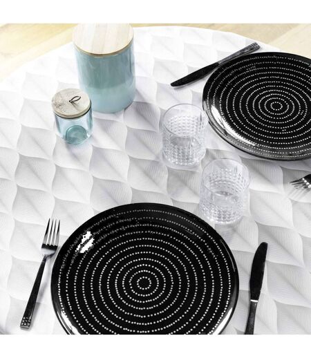 Nappe Ronde Antitache Imprimé Kalini 180cm Gris