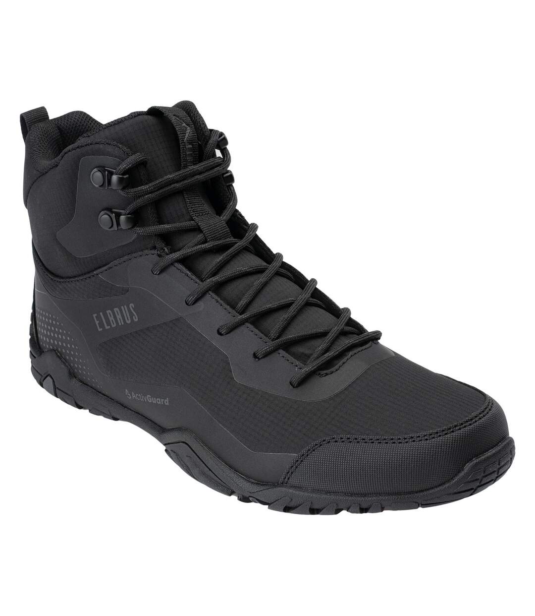 Mens Jefrey Activguard Mid Cut Hiking Boots Black Dark Grey Elbrus-1