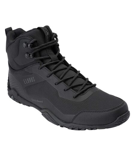 Mens Jefrey Activguard Mid Cut Hiking Boots Black Dark Grey Elbrus