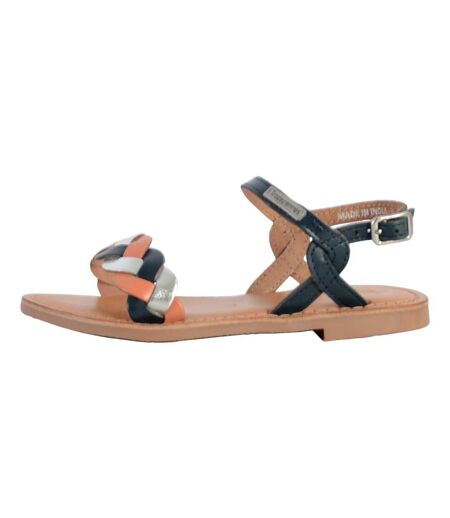 Sandale Plate Cuir Enfant Les Tropeziennes Bonbon