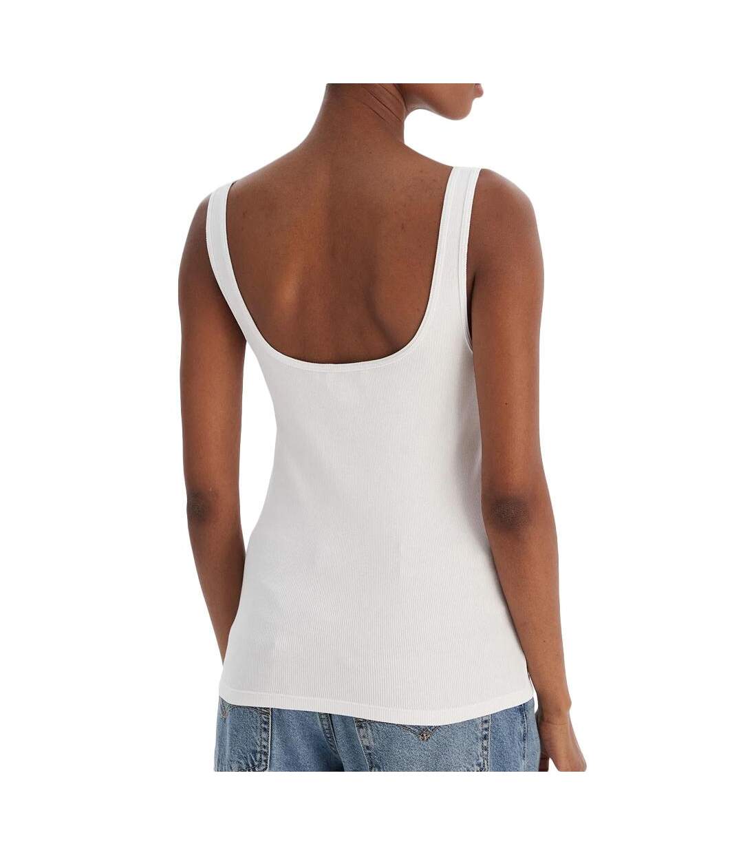 Débardeur blanc femme calvin klein jeans monogram-2