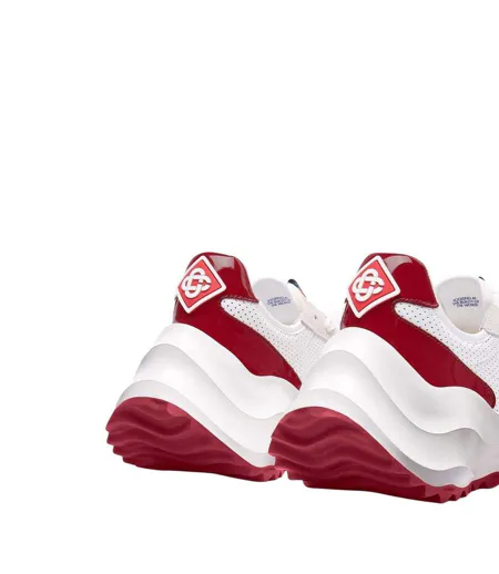 Mens Atlantis Casual Trainers Red White Casablanca