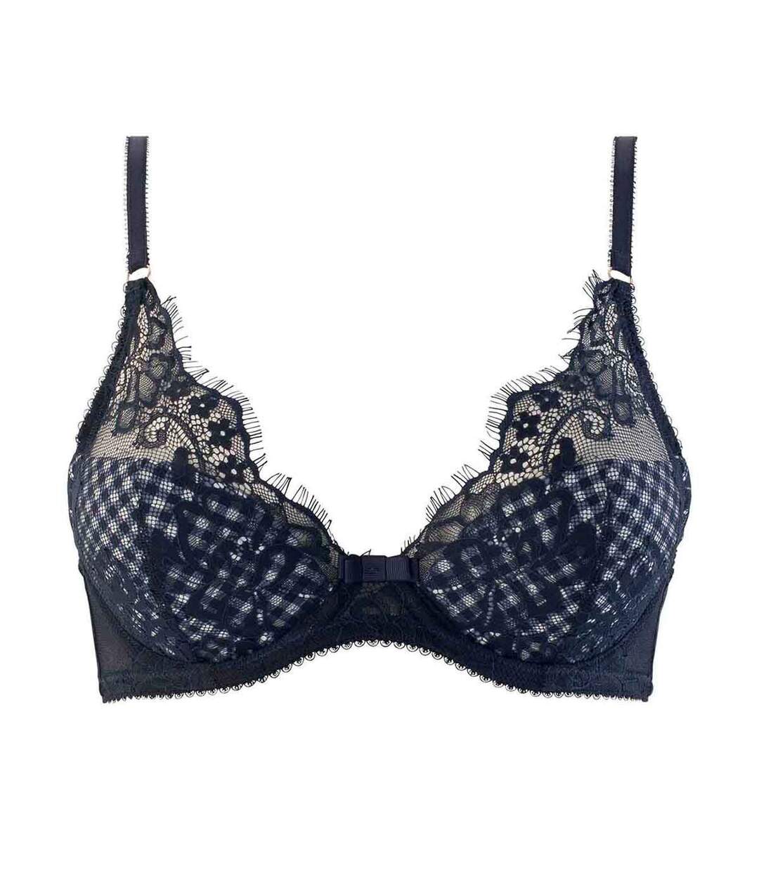 Soutien-gorge ampliforme coque moulée bleu marine Magazine-1