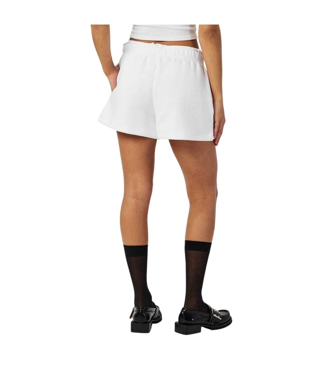 Womens/ladies Polycotton Plain Shorts White Lacoste-4