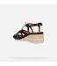 Geox Womens/Ladies D Ischia Corda A Suede Sandals (Black) - UTFS9899