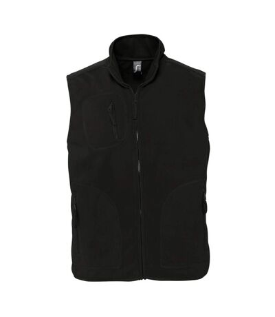 SOLS Norway Unisex Anti-Pill Fleece Bodywarmer / Gilet Vest (Black)