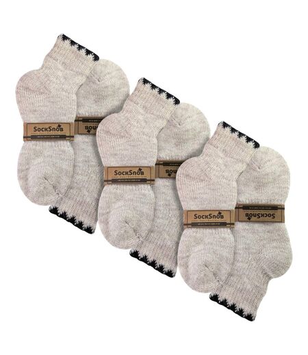 3 Pairs Ladies Short Alpaca Wool Moisture Wicking Socks