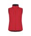 Womens/ladies Classic Softshell Body Warmer Red Clique-1