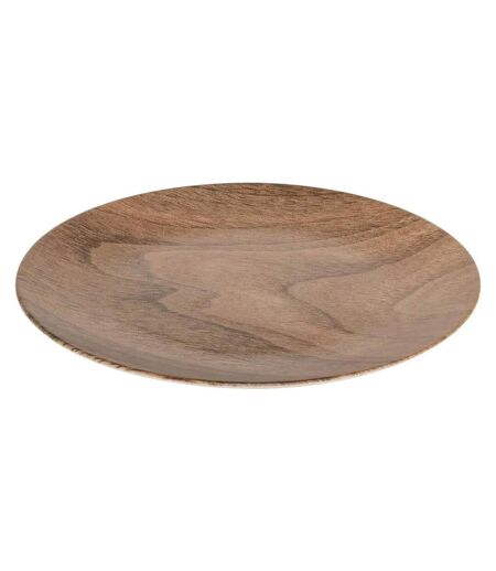 Lot de 6 Assiettes Plates Mood 26cm Marron