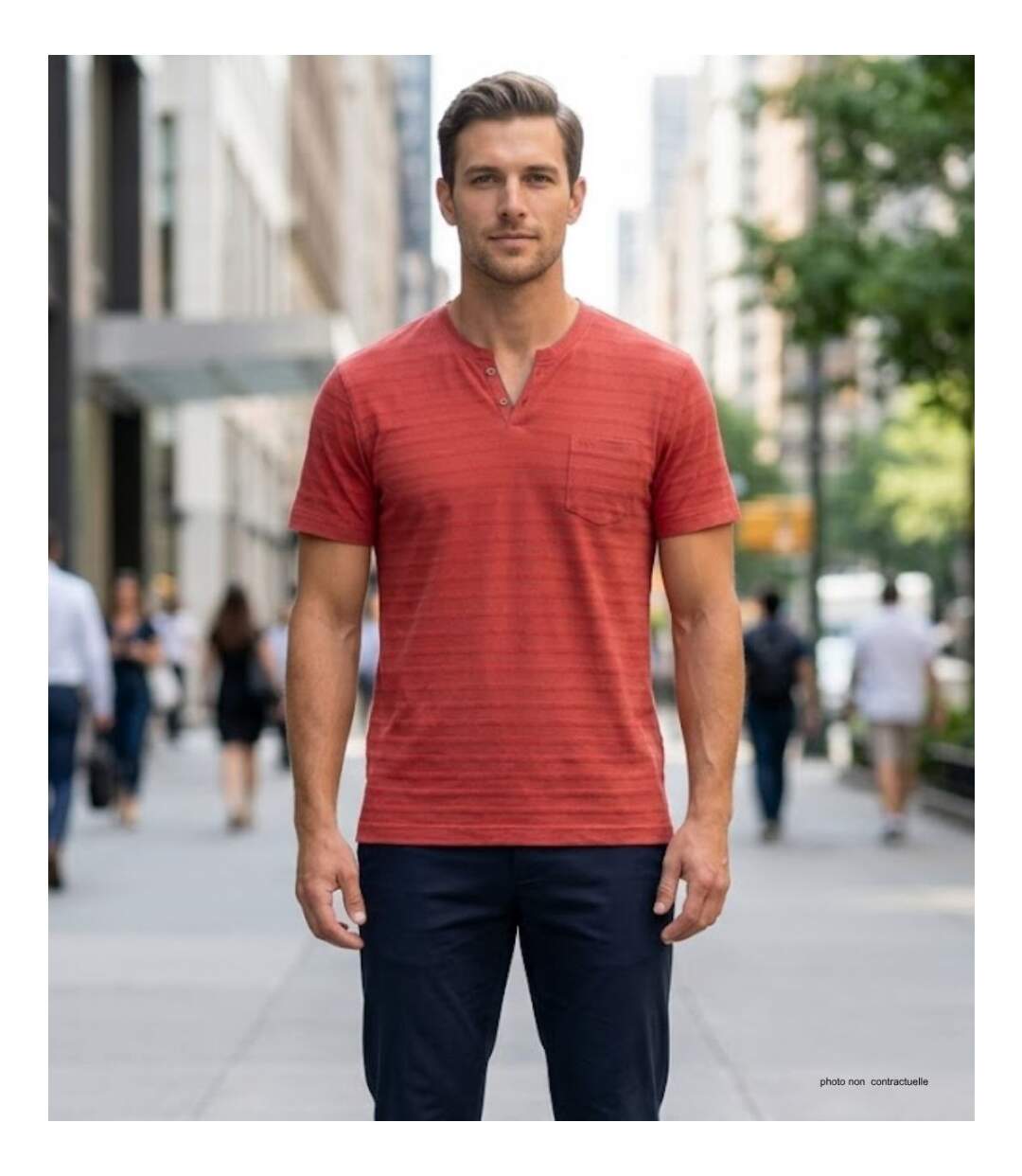 Tee - shirt  col ouvert A2108A-5