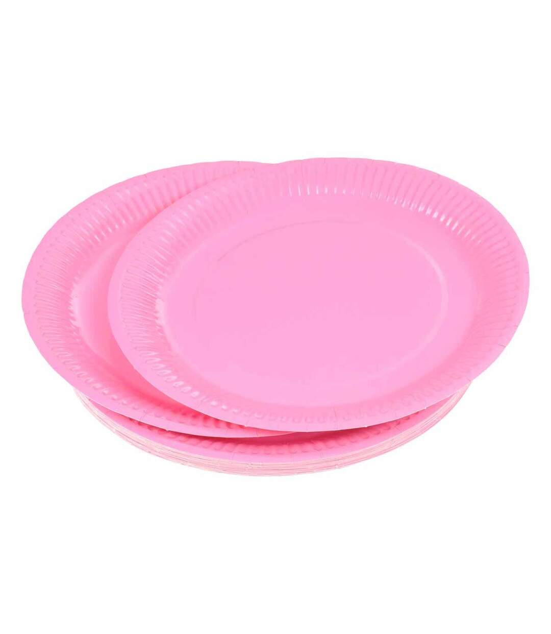 Lot de 20 Assiettes en Carton Vitamine 23cm Rose-1