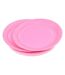 Lot de 20 Assiettes en Carton Vitamine 23cm Rose-1
