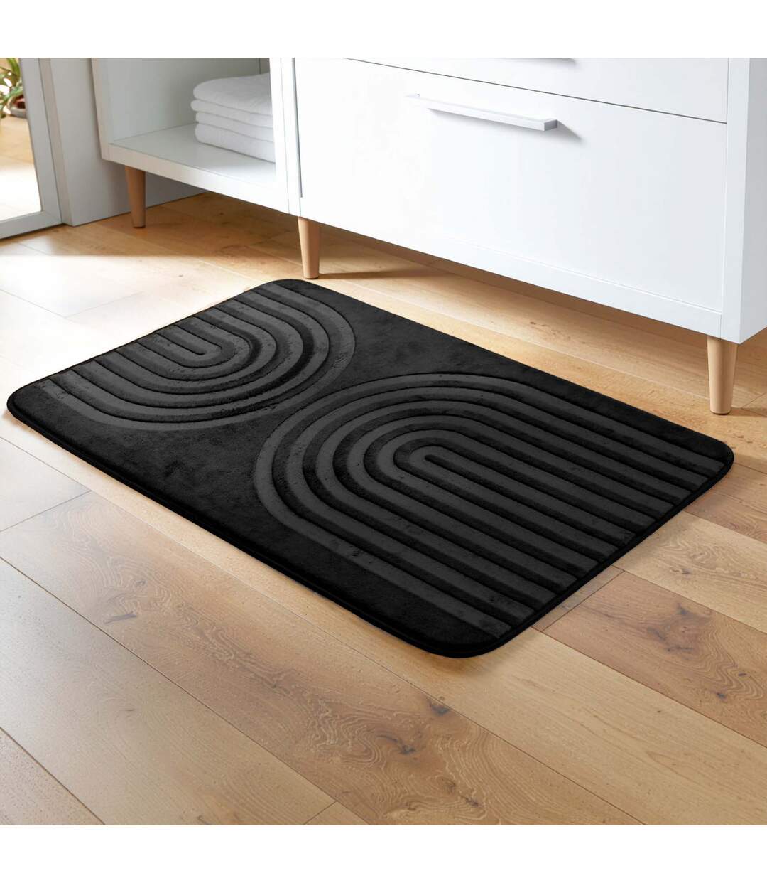 Tapis de Bain Microfibre Allure 45x75cm Noir-5