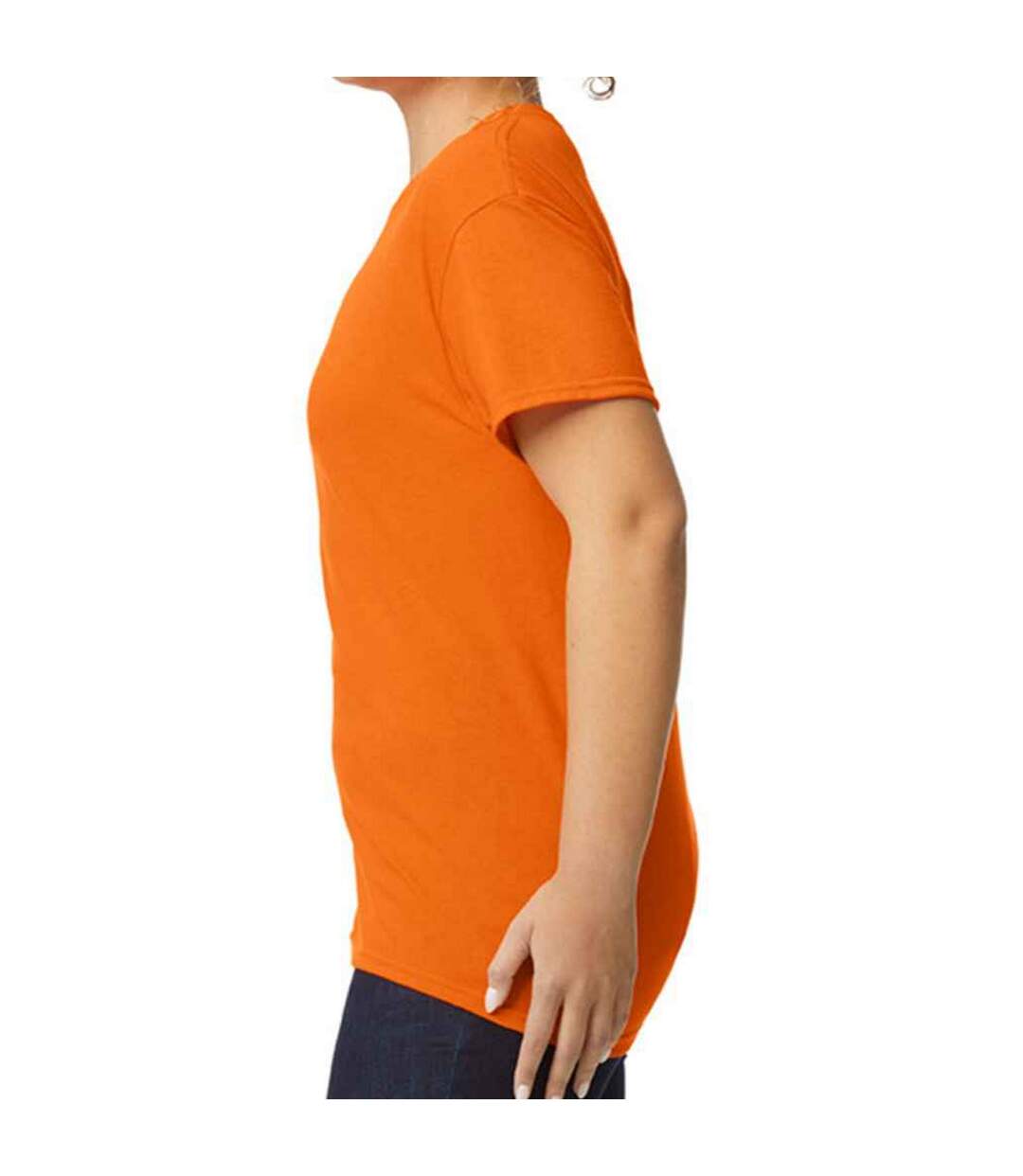 T-shirt adulte orange fluo Gildan-3