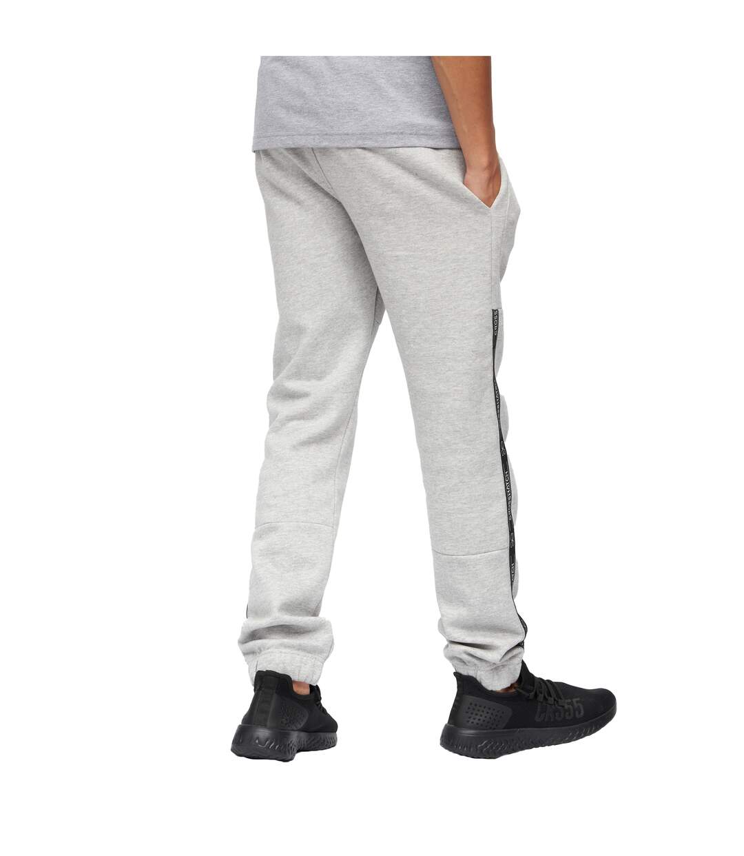 Pantalon de jogging apollo homme gris chiné Crosshatch-4