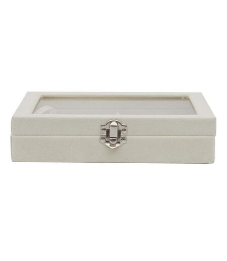 Boîte à Bijoux Feutrine 20cm Blanc