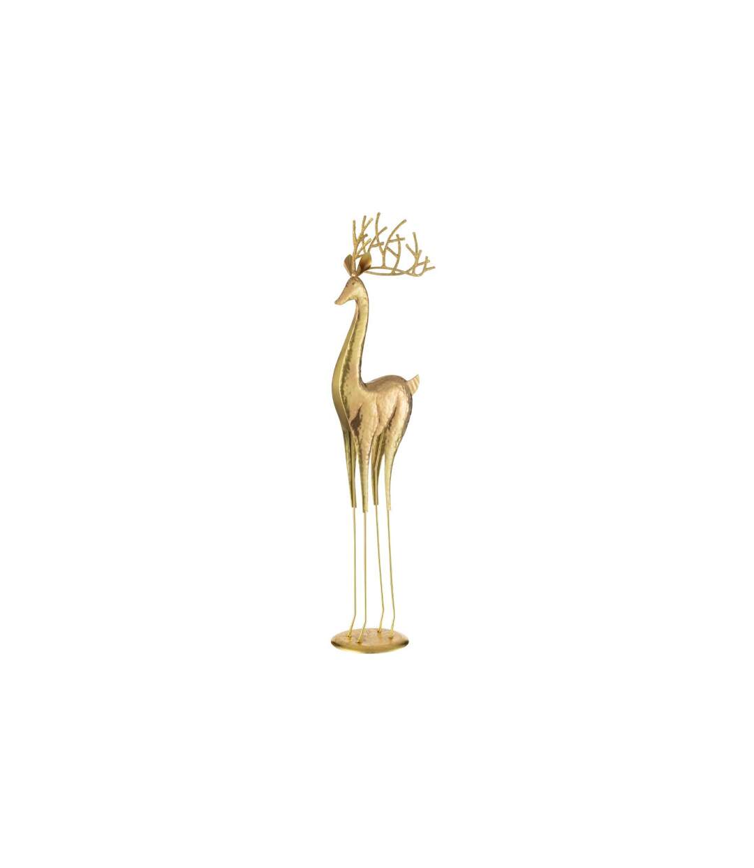 Statue Renne en Métal Valentin 71cm Or-1