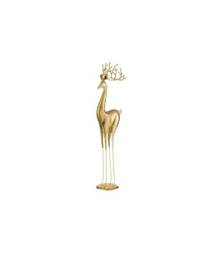 Statue Renne en Métal Valentin 71cm Or