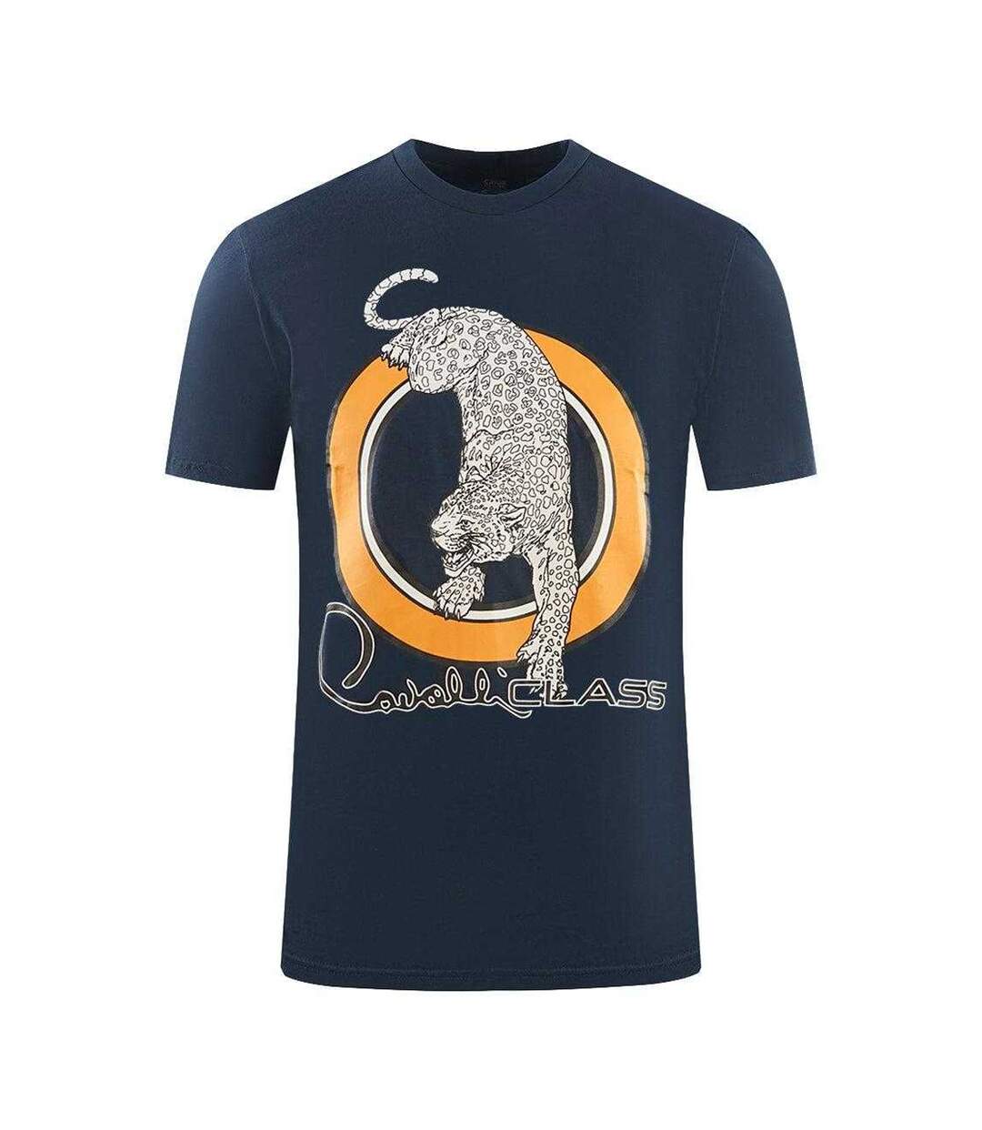 T-shirt Motif/style Léopard Adulte Bleu Marine Cavalli Class-1