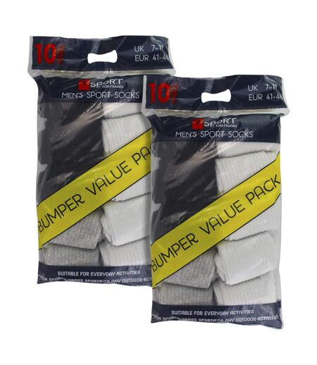 Lot de 20 paires de chaussettes de course sport pour hommes