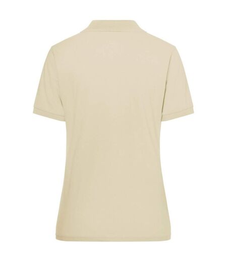 Polo Classic Femme Beige Gris James And Nicholson