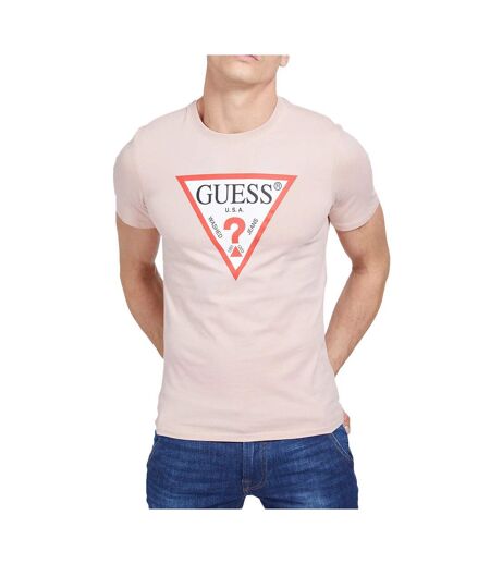 T-shirt Rose Homme Guess Original