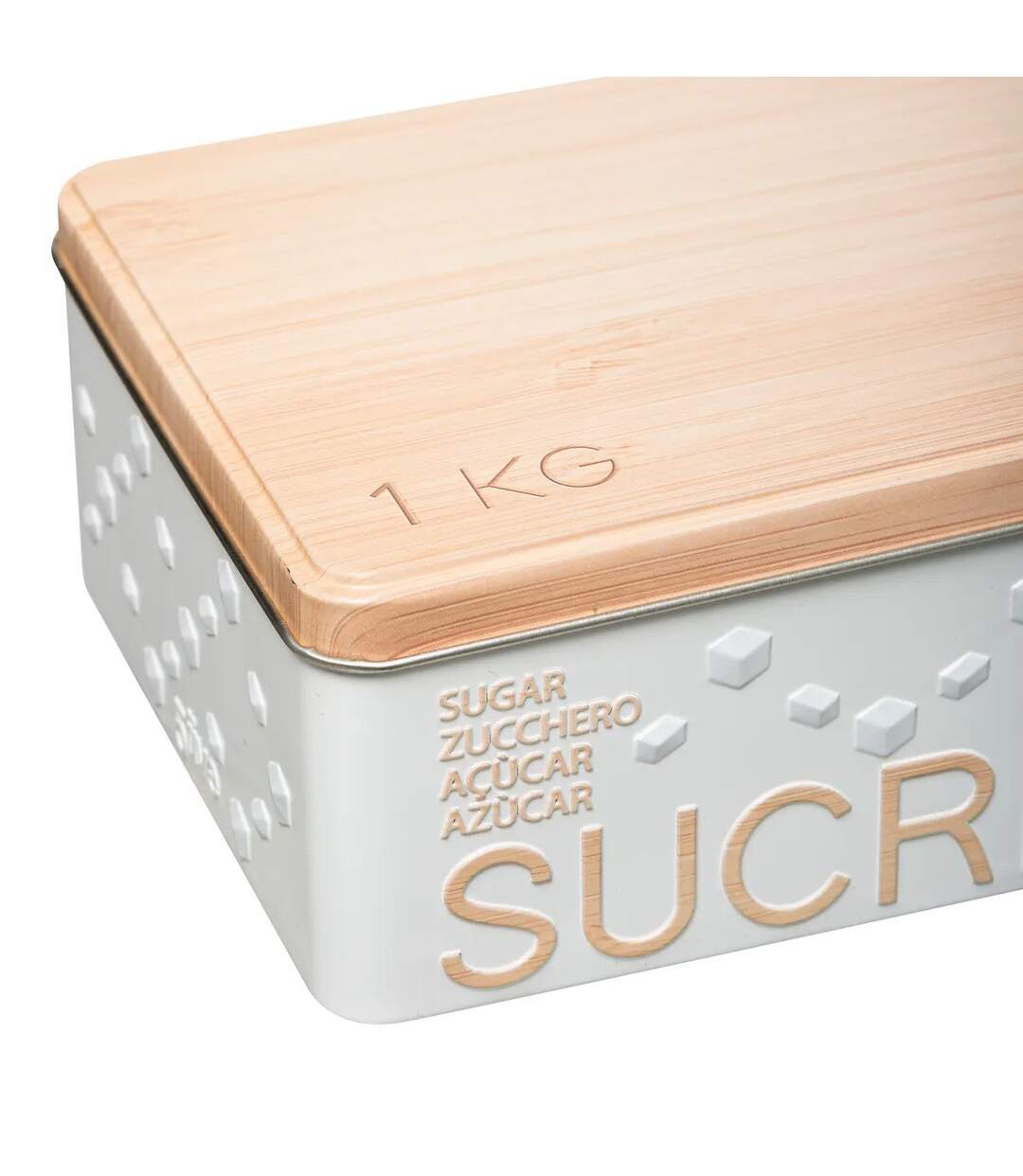 Boîte à Sucre en Morceaux Scandi 20cm Blanc-3