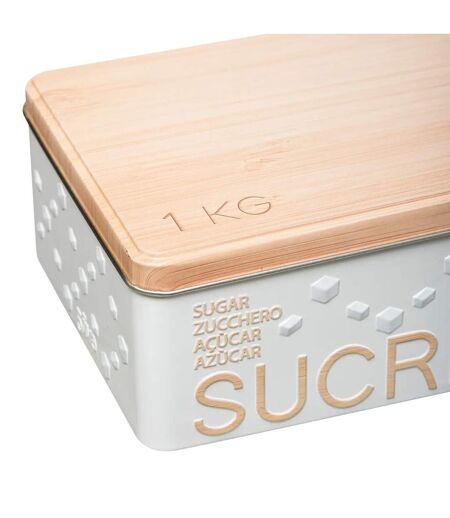 Boîte à Sucre en Morceaux Scandi 20cm Blanc