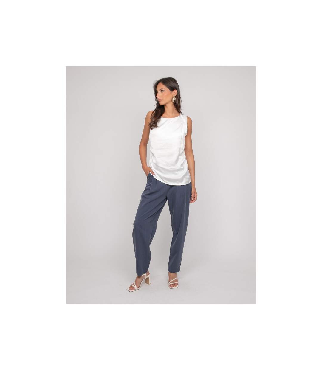 Top sans manches effet satin FARESSIE - Dona X Lisa-4