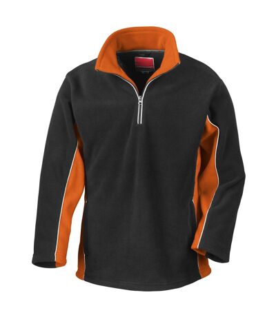 Result Mens Tech3 Sport Anti Pilling Windproof Breathable Fleece (Black/Orange)