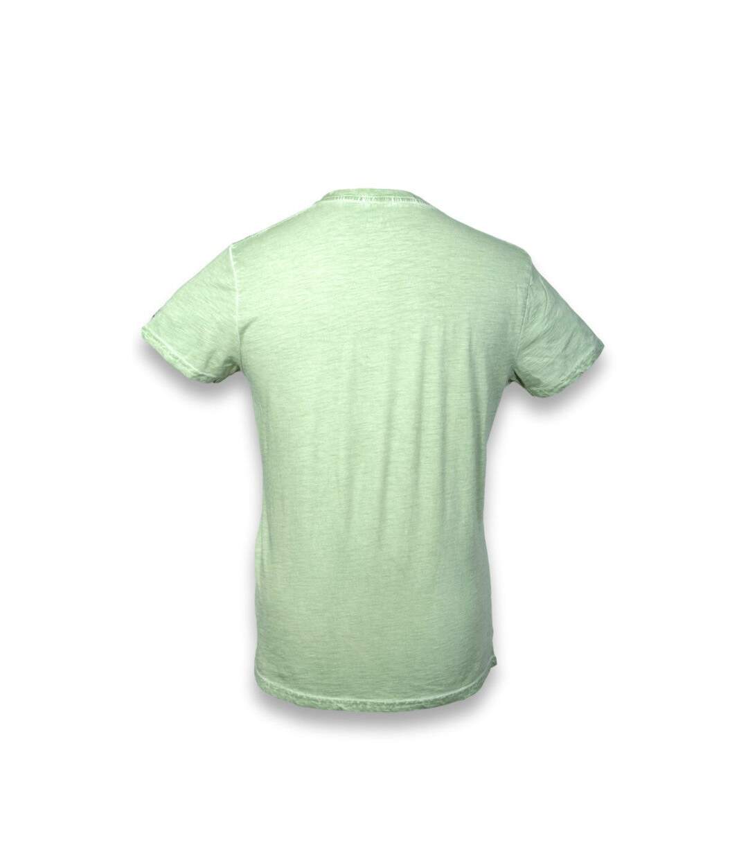 Tee shirt manches courtes homme - Motif imprimé - vert-2